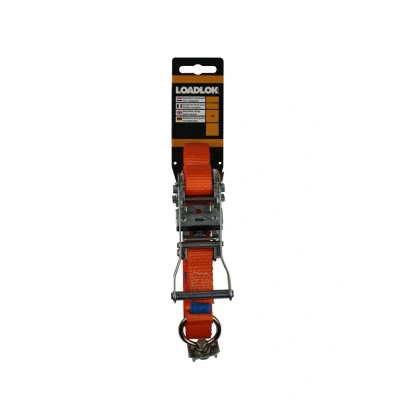 Afbeelding van Loadlok 750 DaN Spanband Met Ratel 1 Meter Oranje Bindriemen