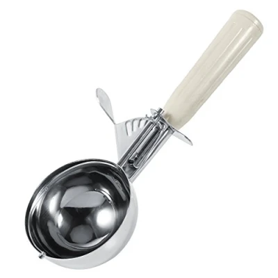 Afbeelding van Keuken Rvs Fruit Cake Dessert Ijs Scoop Lepel Koekje Meloen Zachte Siliconen Handgrepen Trigger Release Eetlepel Vaatwasser Veilig Gebruiksvoorwerpen Accessoires (6,8 CM)