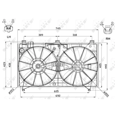 Afbeelding van NRF Ventilatorwiel motorkoeling 47566