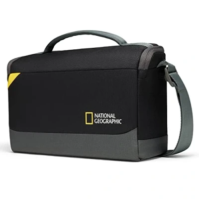 Afbeelding van National Geographic Borsa a Tracolla Media, per Fotocamera DSLR, Mirrorless con Obbiettivi e Accessori, Scomparti Tablet, Regolabile, Ultraleggera, NG E1 2370, Nero, Esclusiva Amazon