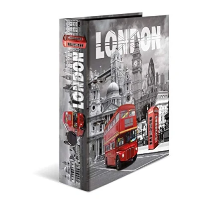 Afbeelding van 10x Motief ordners A4 London