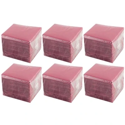 Afbeelding van Hostelnovo 600 stuks tafelservetten, bordeaux, wegwerppapier, microsteek, 10 x cm (ingeklapt) en 20 (opengeklapt), ideaal voor catering evenementen, bars feestjes