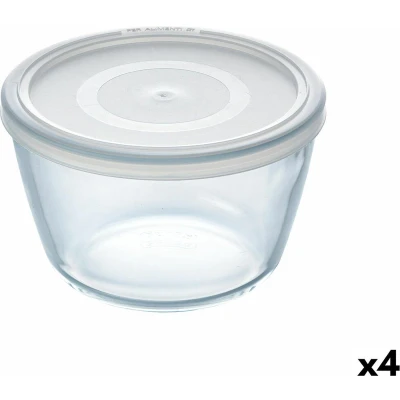Afbeelding van Ronde Lunchtrommel met Deksel Pyrex Cook &amp; Freeze 1,1 L 15 x 10 cm Transparant Siliconen Gla...