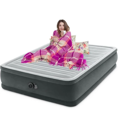 Afbeelding van Intex Dura Beam Comfort Plush Elevated Queen Luchtbed Grijs Luchtbedden
