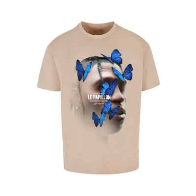 Afbeelding van Upscale by Mister Tee LE Papillon Oversize Tshirt print, Heren, Maat: Large, Wet sand