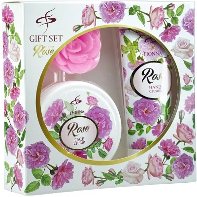 Afbeelding van Set van 3 producten met Rozenolie uit Bulgarije gezicht creme hand zeep 3st