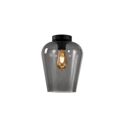 Afbeelding van Artdelight Plafondlamp TOMBO smoke glas Ø 23cm PL 23 GR