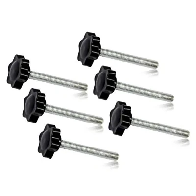 Afbeelding van SPEEDWOX 6 Stks Klemmen Schroef Knop M6 x 50 Pruim Hex Vormige Hand Knoppen Gekartelde Duim Handvat Klem Mannelijke Draad Metrische
