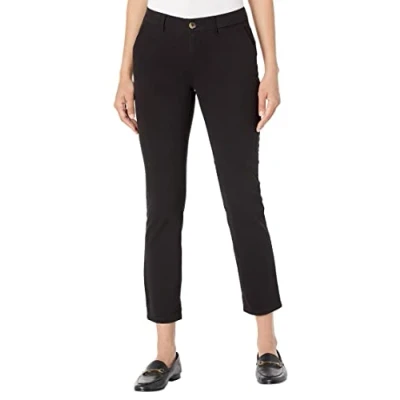 Afbeelding van Tommy Hilfiger Hampton Chino lichtgewicht broek voor dames met relaxte pasvorm, Zwart, 10