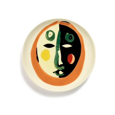 Afbeelding van Serax Ottolenghi Face 2 Feast Bord Rond 22,5cm Steengoed M