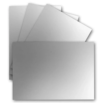 Afbeelding van 25 enkele kaarten, DIN A6, 10,5 x 14,8 cm, 240 g/m², zilver metallic, gekleurd karton, knutselkarton, knutselkaarten, blanco ansichtkaarten