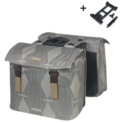 Afbeelding van Basil Dubbele tas Elegance MIK 40 49l taupe