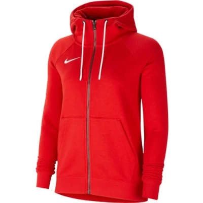 Afbeelding van Nike Performance W NK FLC PARK20 FZ Hoodie Sweater met rits University red white, Dames, Maat: XL, white