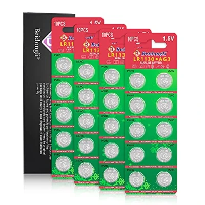 Afbeelding van LR1130 AG10 batterij 1,5 V alkaline knoopcellen (40 batterijen) 【3 jaar garantie】