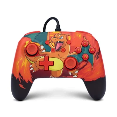 Afbeelding van PowerA Verbeterde Bedrade Controller Nintendo Switch Pokémon Charizard Vortex