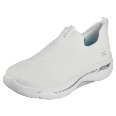 Afbeelding van Skechers Go Walk Arch Fit Sneaker dames, Witte Textiel Trim, 43 EU