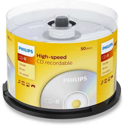 Afbeelding van Philips CR7D5NB50 CD R 80Min 700MB Speed 52x Spindle