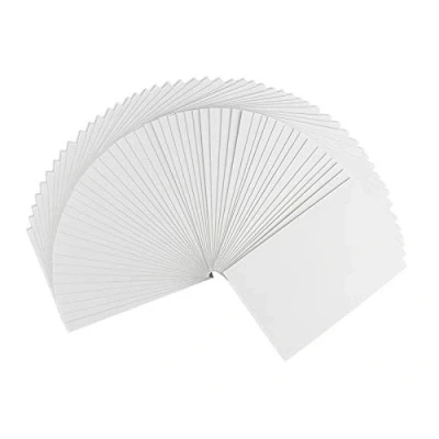 Afbeelding van 50 stuks blanco vouwkaarten ideaal voor het maken van wens en uitnodigingskaarten formaat C6 (10,5 cm x 14,8 cm) 230 g/m² wit
