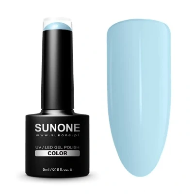 Afbeelding van SUNONE UV/LED Hybride Gellak 5ml. N01 Nina Blauw Glanzend Gel nagellak