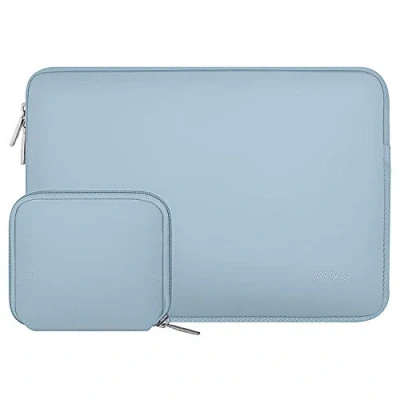 Afbeelding van MOSISO Laptophoes Compatibel met MacBook Air/Pro Retina, 13 13.3&quot; Notebook, Pro 14&quot; 2022 2021 M1 Pro/M1 Max A2442, Neopreen Rugzakhoes Kleine Hoes, Hemelsblauw (Airy Blue)