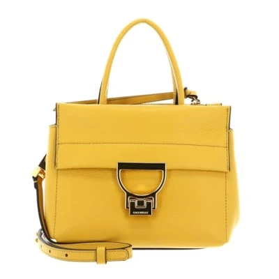 Afbeelding van COCCINELLE Leren Handtas Schoudertas Arlettis Handbag Soleado Geel