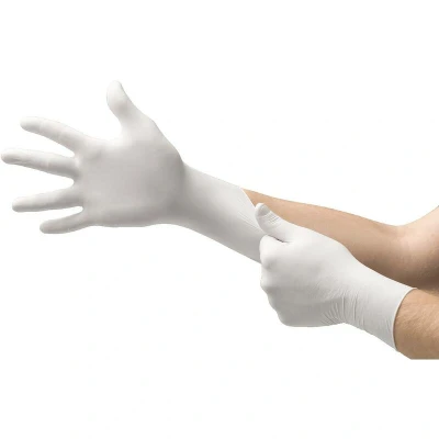 Afbeelding van Ansell Versatouch 92 205 Nitril Wegwerphandschoenen, Niet In Poedervorm, Multiusage, Voedsel, Chemische En Mechanische Bescherming, Industriële Veiligheid, Zonder Latex, Wit, Maat L (100 Handschoenen)