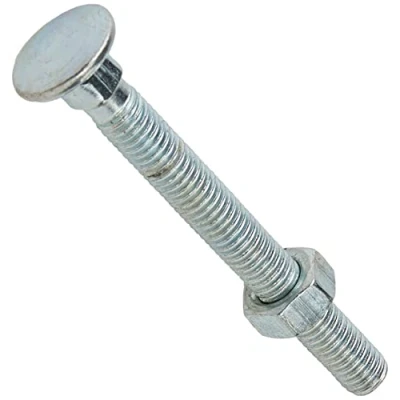 Afbeelding van Merriway BH04831 (25 stuks) Carriage Bouten met Moeren, M8 x 75mm (5/16&quot; 3&quot;) Verzinkt Pack van 25 stuks