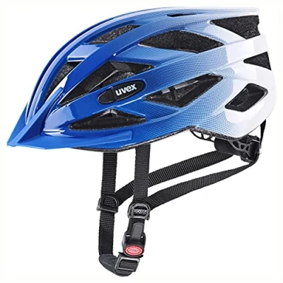 Afbeelding van uvex air wing lichte allround helm voor dames en heren individueel passysteem uitbreidbaar met led licht cobalt white 56 60 cm