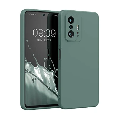 Afbeelding van kwmobile telefoonhoesje geschikt voor Xiaomi 11T / Pro Hoesje smartphone Back cover in dennengroen