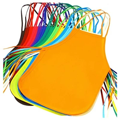 Afbeelding van KNEWMART Kunstenaarsblouses en schorten voor kinderen, 12 stuks, kunstenaars, schorten, waterdicht, stof, schilderen, tekenen 2 8 jaar, handwerk