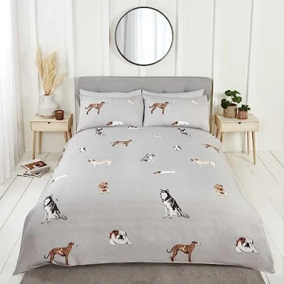Afbeelding van So Soft dekbedovertrek Paws &amp; Tails microvezel Lits jumeaux 230x220 + 2st 50x75cm