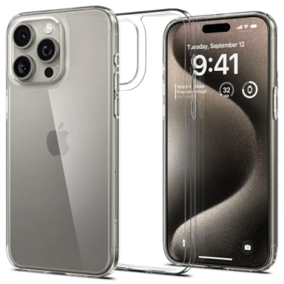 Afbeelding van Spigen Air Skin Hybrid Case Apple iPhone 15 Pro (Crystal Clear) ACS06697