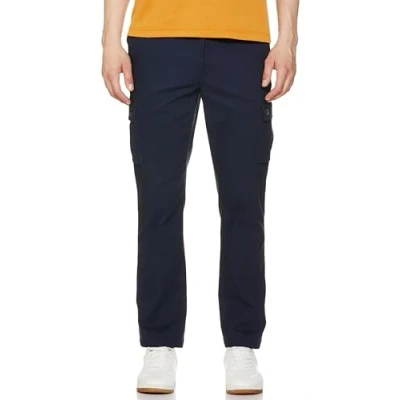 Afbeelding van Amazon Essentials Men&#039;s Stretch cargobroek met rechte pasvorm (verkrijgbaar in grote en lange maten), Marineblauw, 40W / 34L