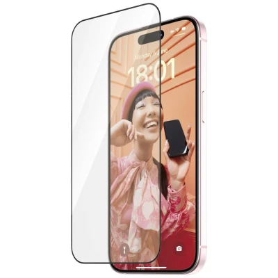 Afbeelding van PanzerGlass Refresh Screen Protector Geschikt voor Apple iPhone 15 Case Friendly Tempered Glass Full met EasyAligner Montageframe