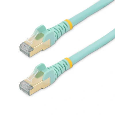 Afbeelding van StarTech.com 10m CAT6a netwerkkabel aqua STP kabel Snagless RJ45 connectors Shielded (STP) 100% koper