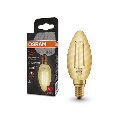 Afbeelding van Ledvance Vintage 1906 LED E14 Kaars Goud 1.5W 120lm 824 Zeer Warm Wit Vervangt 12W