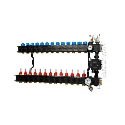 Afbeelding van VTE composiet vloerverwarming verdeler Grundfos UPM3 13 groeps