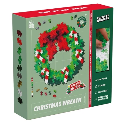 Afbeelding van Plus 3957 Geniaal bouwspeelgoed, puzzel kerstkrans, bouwstenenset, creatieve bouwstenen voor kinderen, 500 delen