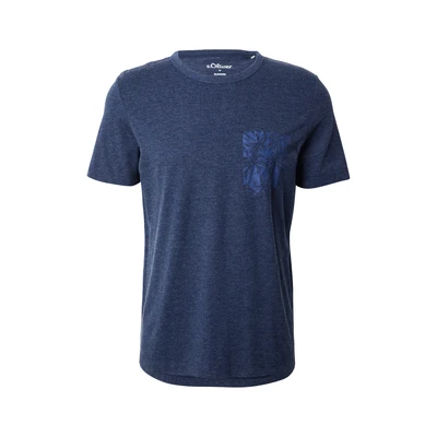 Afbeelding van s.Oliver MIX MIT Artwork Tshirt print, Heren, Maat: Small, Tiefblau