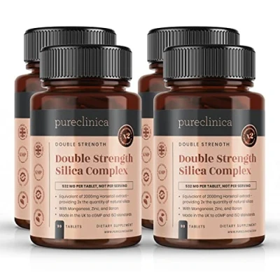 Afbeelding van Silica Complex met Dubbele Sterkte 12 maanden voorraad! (500mg Heermoes extract x 90 tabletten) SKU: SIL90x4
