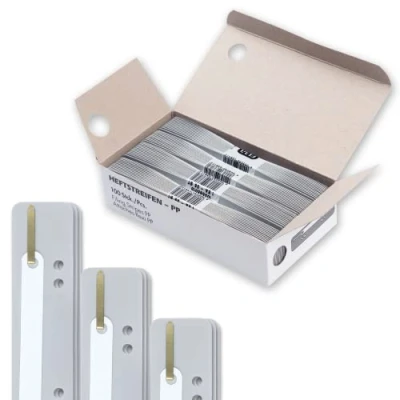 Afbeelding van Elba Nietstrips van kunststof, 150 x 35 mm, grijs, 100 stuks