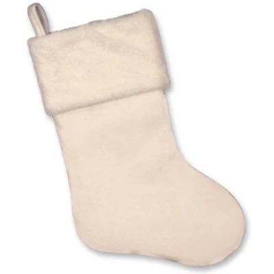 Afbeelding van Unique Living white Christmas sock