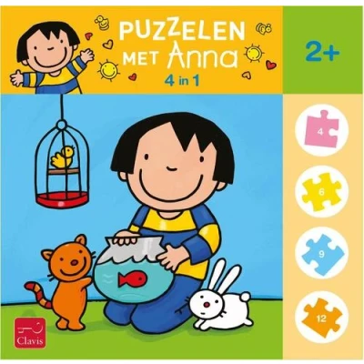 Afbeelding van Puzzelen met Anna. 4 in 1 puzzel