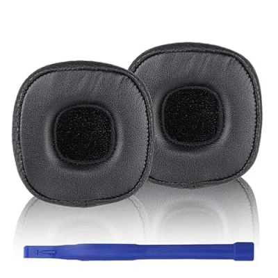 Afbeelding van Aiivioll Marshall Major III Oorkussens / Ear Cushion/Oorkussens Vervanging Memory Foam Protein Lederen Compatibel met 3 Draadloze Hoofdtelefoon (zwart)