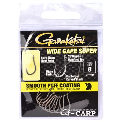Afbeelding van Gamakatsu G Carp Wide Gape Super Hooks #4 Vishaak