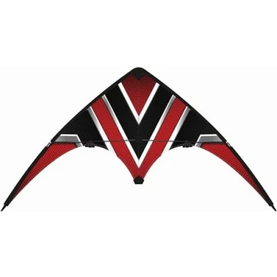 Afbeelding van GÜNTHER FLUGSPIELE Paul Günther 1090 Sportvlieger Carbon Design Loop 100, vlieger voor beginners, zeil van scheurvast ripstop polyester, robuuste glasvezelstokken, met stuurgrepen en koord