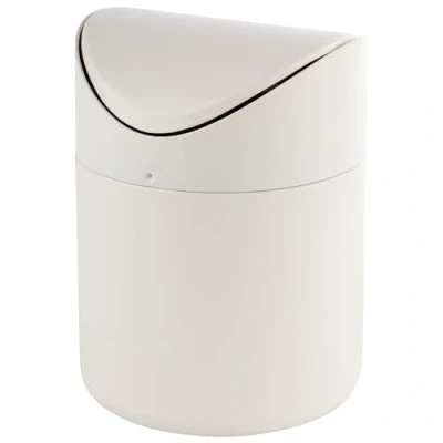 Afbeelding van APS 40801 roestvrijstalen tafelrestenbak, afvalbak, prullenbak, crèmewit, Ø 12 cm, H: 17 cm