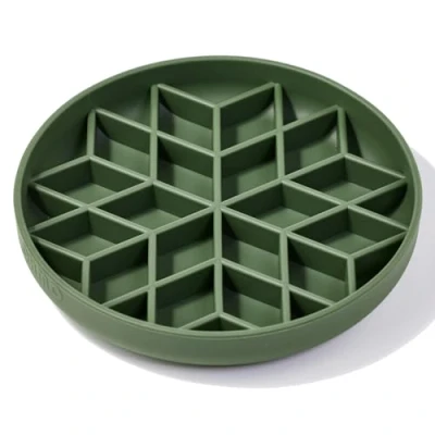 Afbeelding van OHMO Hondenbak, Anti condens, Langzame Voeding voor Honden met Zuignap(20cm, Diamant) Schrokbak Katten, Voorkomt Angst, Antislip Siliconen