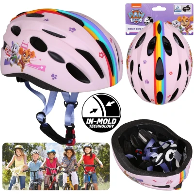 Afbeelding van Paw Patrol Roze kinderfietshelm IN MOLD, meisjes, VERSTELBAAR 52 56 cm
