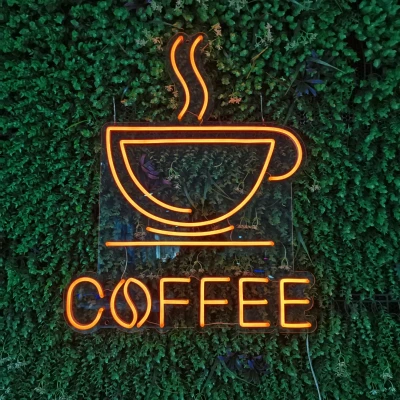 Afbeelding van LED Neon Verlichting Bord &quot;Coffee&quot;, Incl. Adapter, 70x57cm, Extra Warm Wit